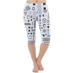 Lightweight Velour Cropped Yoga Leggings 