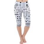 Pattern Hipster Abstract Form Geometric Line Variety Shapes Polkadots Fashion Style Seamless Lightweight Velour Cropped Yoga Leggings