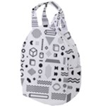 Pattern Hipster Abstract Form Geometric Line Variety Shapes Polkadots Fashion Style Seamless Travel Backpack
