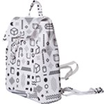 Pattern Hipster Abstract Form Geometric Line Variety Shapes Polkadots Fashion Style Seamless Buckle Everyday Backpack