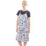Pattern Hipster Abstract Form Geometric Line Variety Shapes Polkadots Fashion Style Seamless Camis Fishtail Dress
