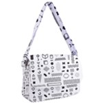 Pattern Hipster Abstract Form Geometric Line Variety Shapes Polkadots Fashion Style Seamless Courier Bag
