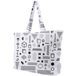 Pattern Hipster Abstract Form Geometric Line Variety Shapes Polkadots Fashion Style Seamless Simple Shoulder Bag