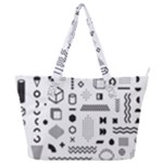 Pattern Hipster Abstract Form Geometric Line Variety Shapes Polkadots Fashion Style Seamless Full Print Shoulder Bag