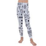 Pattern Hipster Abstract Form Geometric Line Variety Shapes Polkadots Fashion Style Seamless Kids  Lightweight Velour Leggings