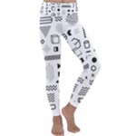 Pattern Hipster Abstract Form Geometric Line Variety Shapes Polkadots Fashion Style Seamless Kids  Lightweight Velour Classic Yoga Leggings