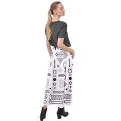 Velour Split Maxi Skirt 