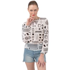 Banded Bottom Chiffon Top 