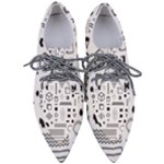 Pattern Hipster Abstract Form Geometric Line Variety Shapes Polkadots Fashion Style Seamless Pointed Oxford Shoes