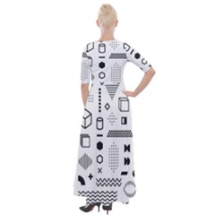 Half Sleeves Maxi Dress 