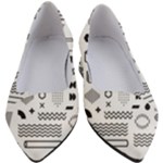 Pattern Hipster Abstract Form Geometric Line Variety Shapes Polkadots Fashion Style Seamless Women s Block Heels 