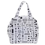 Pattern Hipster Abstract Form Geometric Line Variety Shapes Polkadots Fashion Style Seamless Boxy Hand Bag