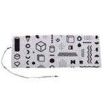 Pattern Hipster Abstract Form Geometric Line Variety Shapes Polkadots Fashion Style Seamless Roll Up Canvas Pencil Holder (S)