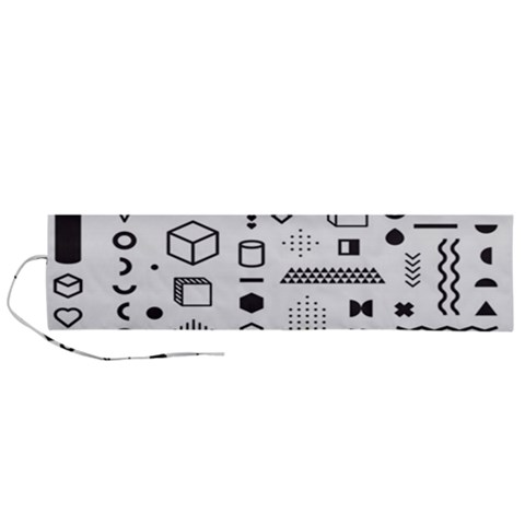 Pattern Hipster Abstract Form Geometric Line Variety Shapes Polkadots Fashion Style Seamless Roll Up Canvas Pencil Holder (L) from ArtsNow.com