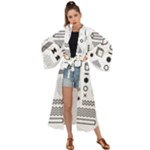 Pattern Hipster Abstract Form Geometric Line Variety Shapes Polkadots Fashion Style Seamless Maxi Kimono