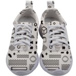 Pattern Hipster Abstract Form Geometric Line Variety Shapes Polkadots Fashion Style Seamless Kids Athletic Shoes