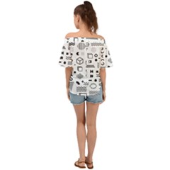Off Shoulder Short Sleeve Top 
