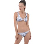 Pattern Hipster Abstract Form Geometric Line Variety Shapes Polkadots Fashion Style Seamless Ring Detail Crop Bikini Set