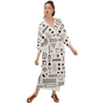 Pattern Hipster Abstract Form Geometric Line Variety Shapes Polkadots Fashion Style Seamless Grecian Style  Maxi Dress