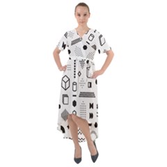 Front Wrap High Low Dress 
