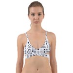 Pattern Hipster Abstract Form Geometric Line Variety Shapes Polkadots Fashion Style Seamless Wrap Around Bikini Top