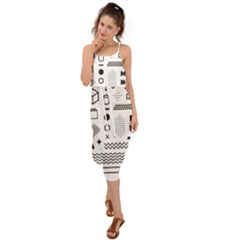 Waist Tie Cover Up Chiffon Dress 