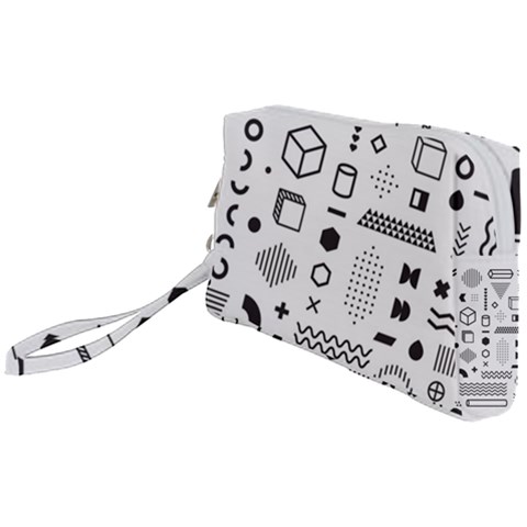 Pattern Hipster Abstract Form Geometric Line Variety Shapes Polkadots Fashion Style Seamless Wristlet Pouch Bag (Small) from ArtsNow.com