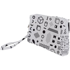Pattern Hipster Abstract Form Geometric Line Variety Shapes Polkadots Fashion Style Seamless Wristlet Pouch Bag (Small) from ArtsNow.com
