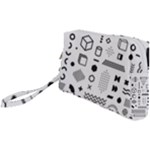 Pattern Hipster Abstract Form Geometric Line Variety Shapes Polkadots Fashion Style Seamless Wristlet Pouch Bag (Small)