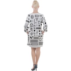 Open Neck Shift Dress 