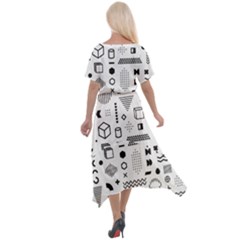 Cross Front Sharkbite Hem Maxi Dress 