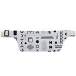 Pattern Hipster Abstract Form Geometric Line Variety Shapes Polkadots Fashion Style Seamless Active Waist Bag