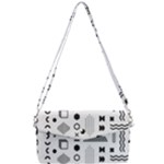 Pattern Hipster Abstract Form Geometric Line Variety Shapes Polkadots Fashion Style Seamless Removable Strap Clutch Bag
