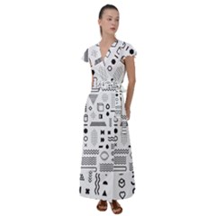 Flutter Sleeve Maxi Dress 