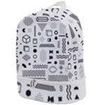 Pattern Hipster Abstract Form Geometric Line Variety Shapes Polkadots Fashion Style Seamless Zip Bottom Backpack