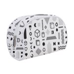 Pattern Hipster Abstract Form Geometric Line Variety Shapes Polkadots Fashion Style Seamless Make Up Case (Small)
