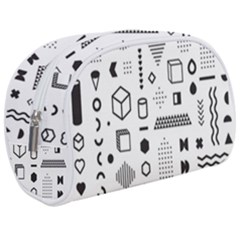 Pattern Hipster Abstract Form Geometric Line Variety Shapes Polkadots Fashion Style Seamless Make Up Case (Medium) from ArtsNow.com