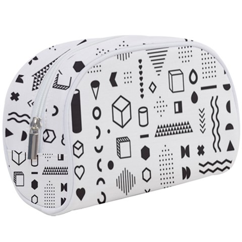 Pattern Hipster Abstract Form Geometric Line Variety Shapes Polkadots Fashion Style Seamless Make Up Case (Large) from ArtsNow.com