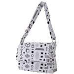 Pattern Hipster Abstract Form Geometric Line Variety Shapes Polkadots Fashion Style Seamless Full Print Messenger Bag (L)