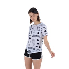 Asymmetrical Short Sleeve Sports T-Shirt 