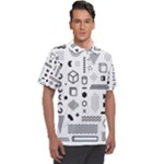 Pattern Hipster Abstract Form Geometric Line Variety Shapes Polkadots Fashion Style Seamless Men s Polo T-Shirt