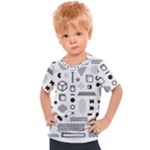 Pattern Hipster Abstract Form Geometric Line Variety Shapes Polkadots Fashion Style Seamless Kids  Sports T-Shirt