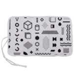 Pattern Hipster Abstract Form Geometric Line Variety Shapes Polkadots Fashion Style Seamless Pen Storage Case (M)