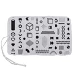 Pattern Hipster Abstract Form Geometric Line Variety Shapes Polkadots Fashion Style Seamless Pen Storage Case (L)