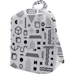 Pattern Hipster Abstract Form Geometric Line Variety Shapes Polkadots Fashion Style Seamless Zip Up Backpack
