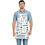 Pattern Hipster Abstract Form Geometric Line Variety Shapes Polkadots Fashion Style Seamless Kitchen Apron