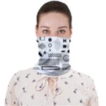 Pattern Hipster Abstract Form Geometric Line Variety Shapes Polkadots Fashion Style Seamless Face Covering Bandana (Adult)