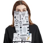 Pattern Hipster Abstract Form Geometric Line Variety Shapes Polkadots Fashion Style Seamless Face Covering Bandana (Triangle)