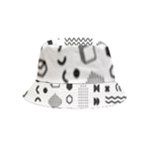 Pattern Hipster Abstract Form Geometric Line Variety Shapes Polkadots Fashion Style Seamless Bucket Hat (Kids)