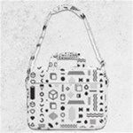 Pattern Hipster Abstract Form Geometric Line Variety Shapes Polkadots Fashion Style Seamless MacBook Pro 13  Shoulder Laptop Bag 